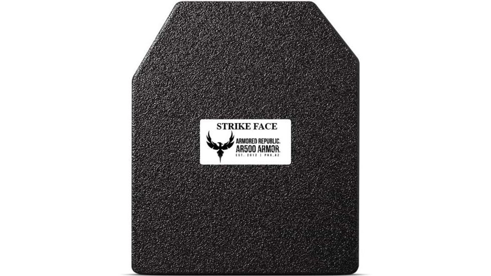 AR500 Armor Level III Multi-Curve Body Armor Plate, 10x12 ASC, Base PAXCON Coating, Black, 9245