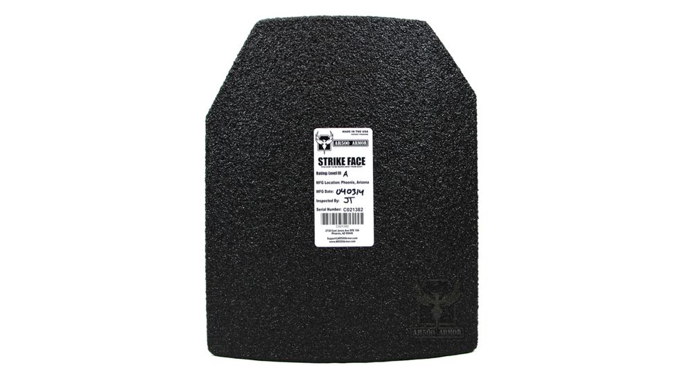 AR500 Armor Level IIIA 10x12 Lightweight Steel ASC Curved Body Armor Plate, Build-Up PAXCON Coating, Black 3A10X12CB