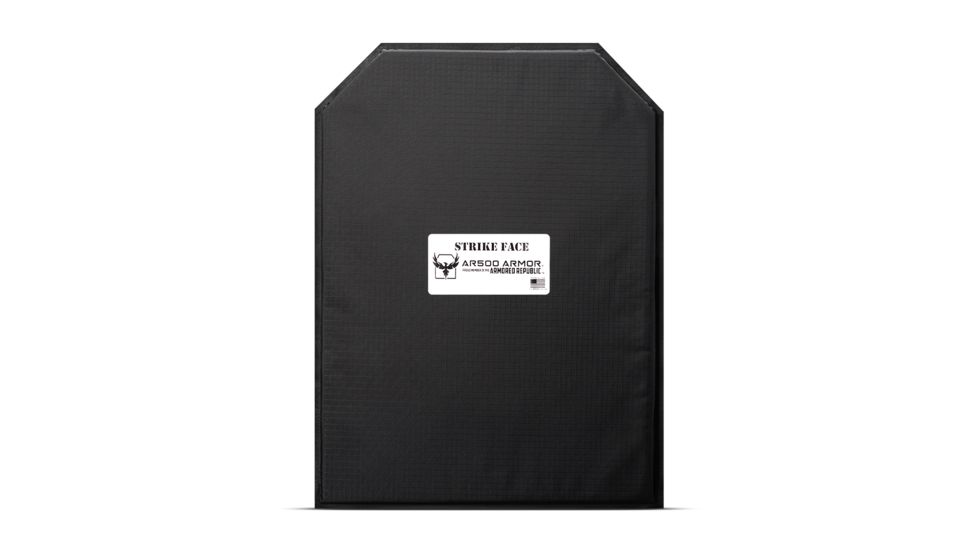 AR500 Armor Level IIIA 11x15 Hybrid Soft Backpack Armor Plate, Black, 9306