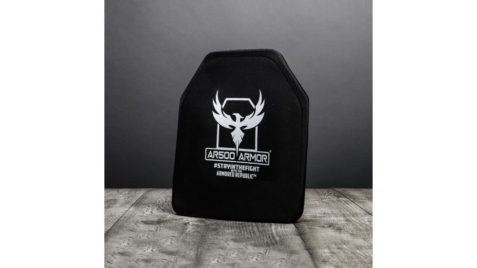 USED AR500 Armor Level IV 10X12 Body Armor Plate, Monolithic Ceramic and Polyethylene, Black, 9801, EDEMO2