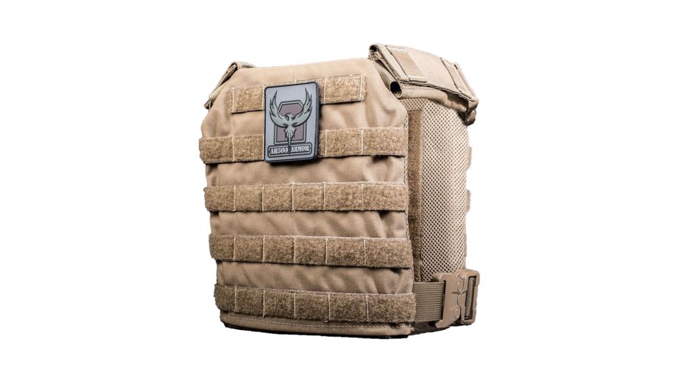 AR500 Armor Micro Plate Carrier w/Slick Side, Coyote, 9340