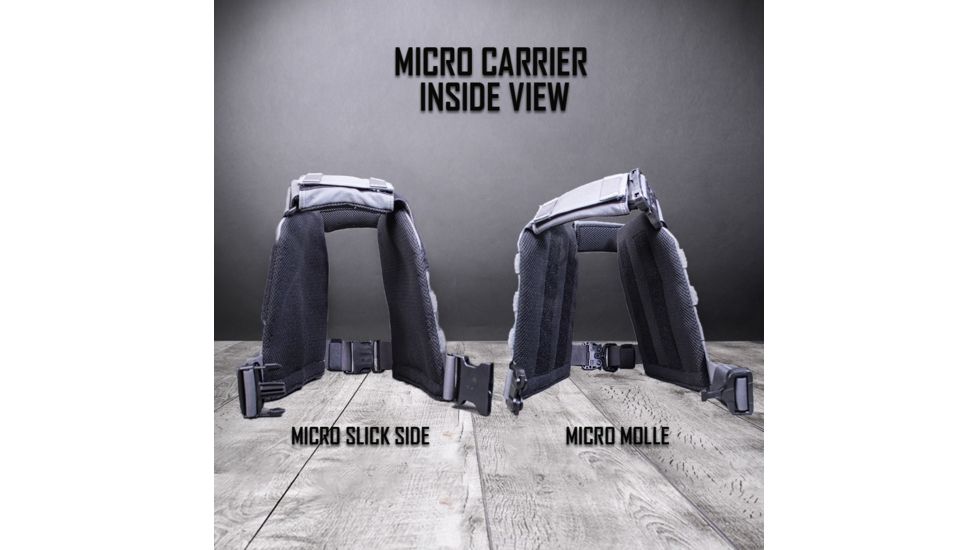 AR500 Armor Micro Plate Carrier w/Slick Side, Wolf Gray MICROSLICKGRY