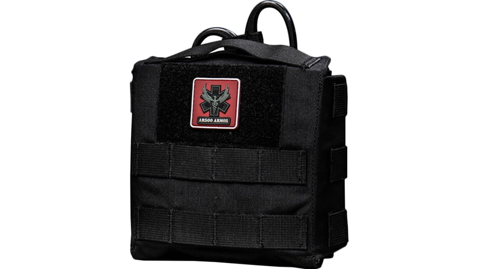 AR500 Armor Quick Detachment and Deployable IFAK Pouch w/ Medical kit, Black, 9671