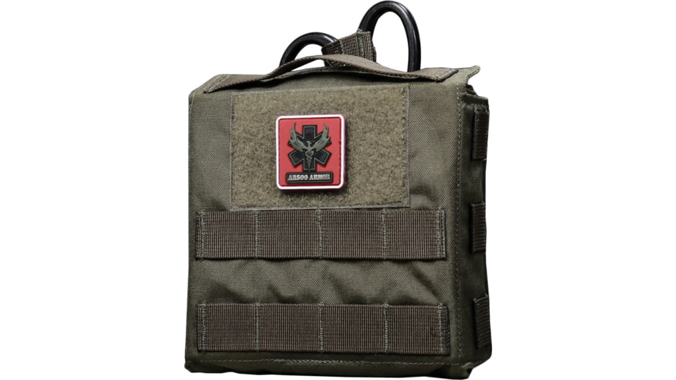 AR500 Armor Quick Detachment and Deployable IFAK Pouch w/ Medical kit, Olive Drab, 9674