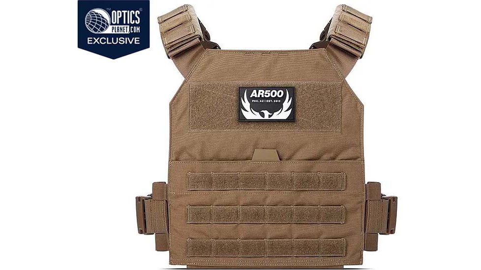 AR500 Armor Veritas Lite Modular Plate Carrier, Coyote, Medium/2XL, 9987