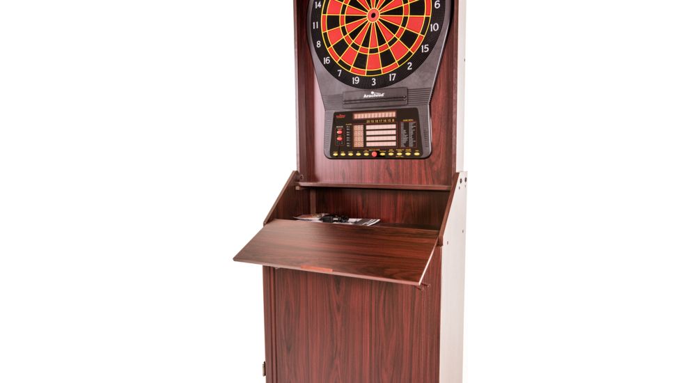 Arachnid Arcade Standup Cabinet with 15.5in Cricket Pro 800 Electronic Dartboard, E800FS1010
