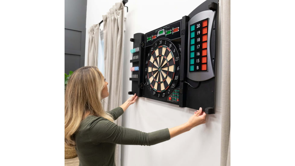 Arachnid Cricketmaxx 4.0 Electronic Dartboard Cabinet Set, Black, CMX4000