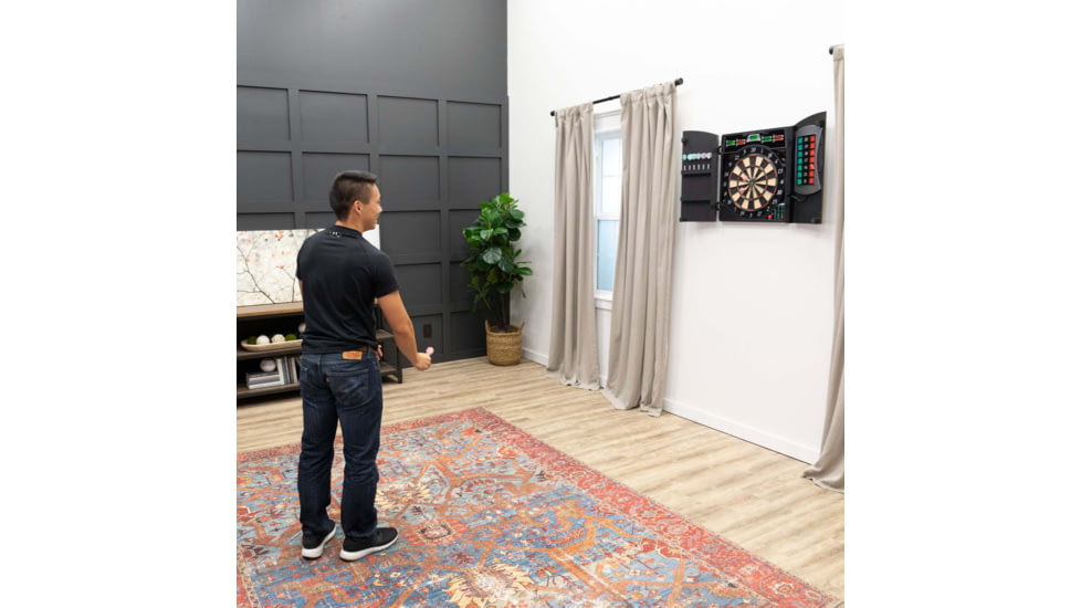 Arachnid Cricketmaxx 4.0 Electronic Dartboard Cabinet Set, Black, CMX4000