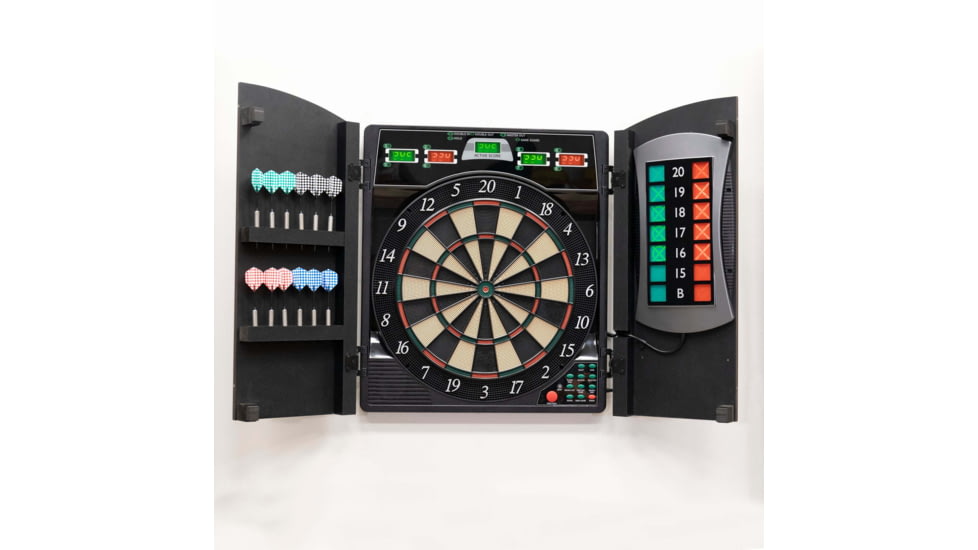 Arachnid Cricketmaxx 4.0 Electronic Dartboard Cabinet Set, Black, CMX4000