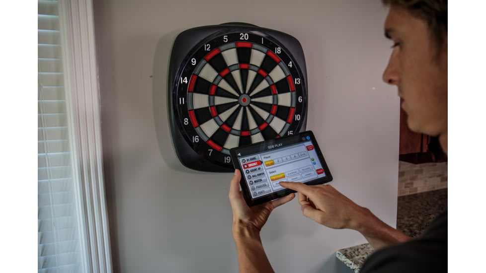 Arachnid SDB4000 Soft Tip Smart Dartboard w/ app, Black/Red, SDBC4000ARA
