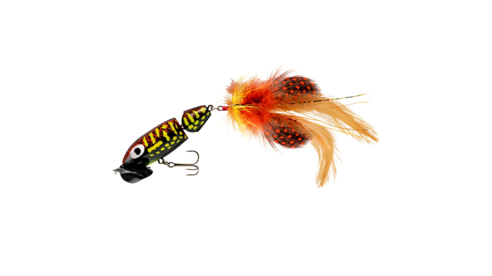 Arbogast Jointed Jitterbug 2.0, 2 1/2in, 3/8oz, 6 Feather Treble, Coach Hog, G621-538