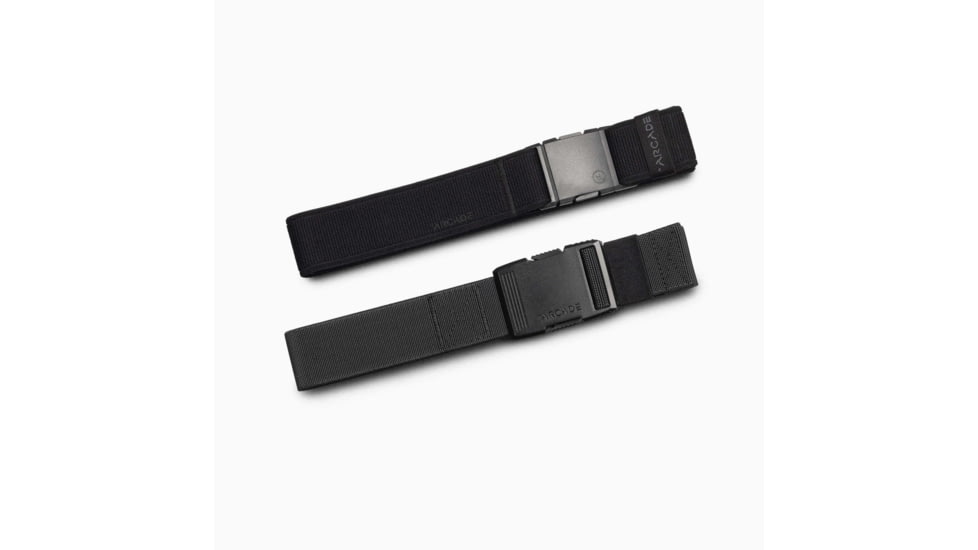Arcade Belts Midnight Long Belt Kit, Standard/Long, 1.5in Width, Black/Iron, 38-48 inch, bout-long-stretch-bk