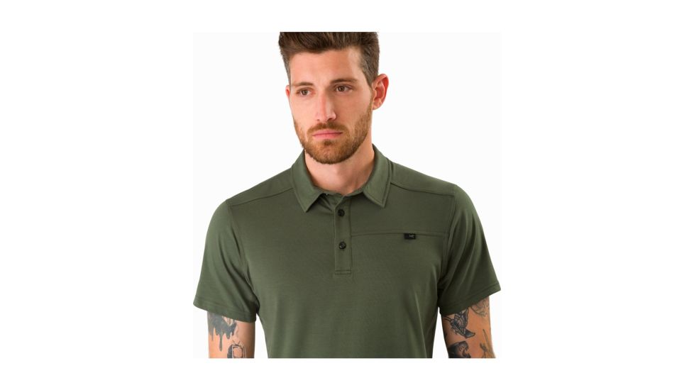 Arc'teryx Captive Polo with Short Sleeve - Men's, Larix, Small, 372282