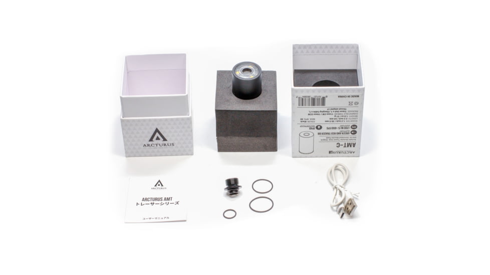 Arcturus Arcturus Rs Sirius Amt Arclight Modular Tracer Core Drop-In Unit Red/Green &amp; Compact Mock Suppressor W/ Simulated Muzzle Flash, Black, AMT-C