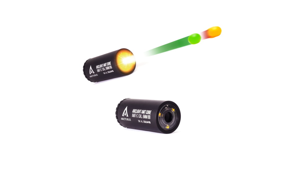 Arcturus Arcturus Rs Sirius Amt Arclight Modular Tracer Core Drop-In Unit Red/Green &amp; Compact Mock Suppressor W/ Simulated Muzzle Flash, Black, AMT-C