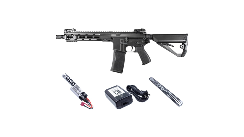 Arcturus LWT MK-I CQB 10in AEG SPORT Starter Pack ARC SE Airsoft Gun, Black, AT-ST01-CQ-SE-BK-PK