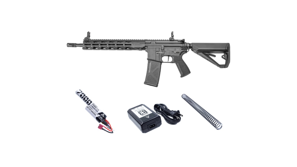 Arcturus LWT MK-III Carbine 12in SPORT AEG SE Starter Pack Airsoft Gun, Black, AT-ST03-CB-SE-BK-PK