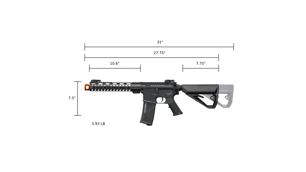 Arcturus NEO MOD1 CQB NEO AEG ME Airsoft Gun, 10.6in, AT-NE01-CQ-ME