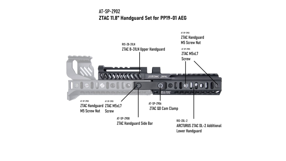 Arcturus PP19-01 Vityaz Ztac SP1 Carbine AEG, Black, AT-K9T-CB-FE