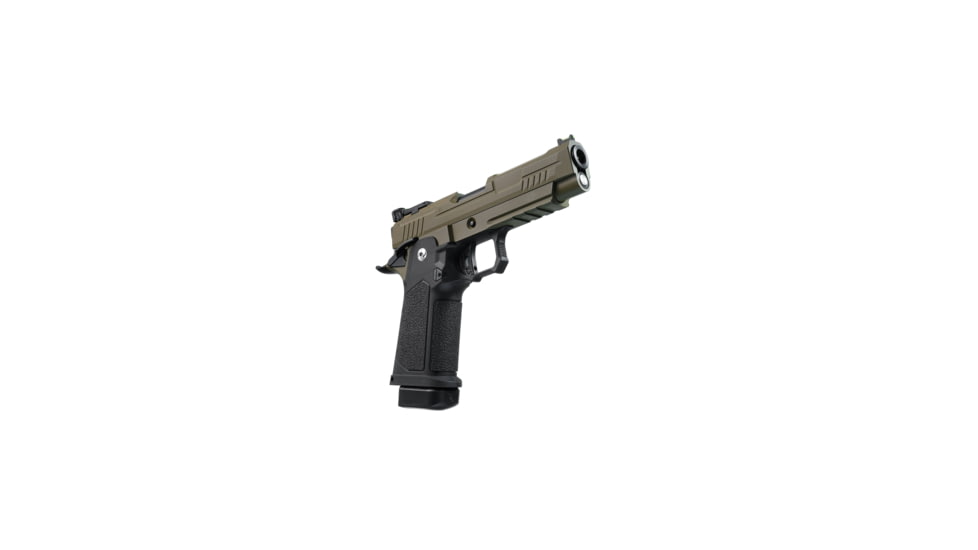 Arcturus Vanguard 4.3in Hi-Capa GBB Airsoft Pistol, Black/Tan, AT-GHC-V4-BT