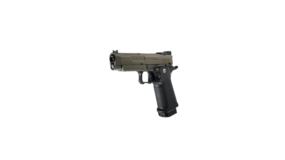 Arcturus Vanguard 4.3in Hi-Capa GBB Airsoft Pistol, Black/Tan, AT-GHC-V4-BT