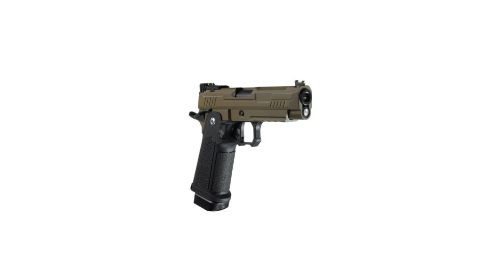 Arcturus Vanguard 4.3in Hi-Capa GBB Airsoft Pistol, Black/Tan, AT-GHC-V4-BT