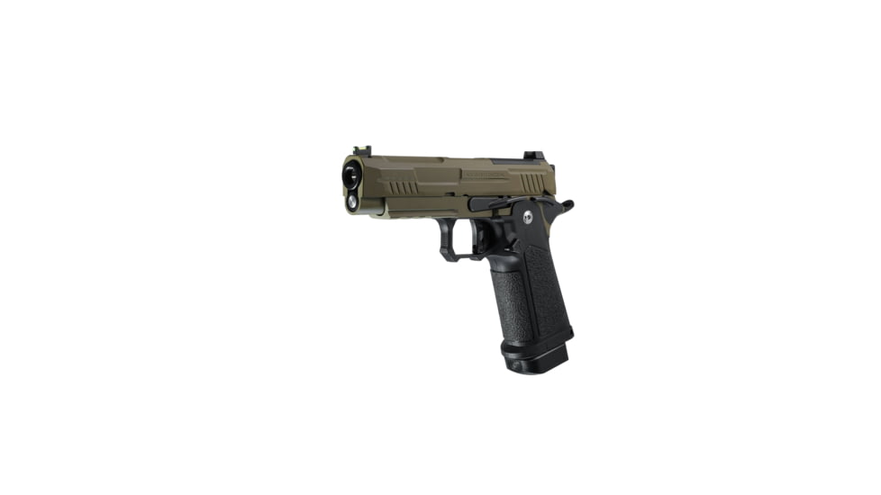 Arcturus Vanguard 4.3in Hi-Capa GBB Airsoft Pistol w/Optics Ready Slide, Black/Tan, AT-GHC-V4-OR-BT