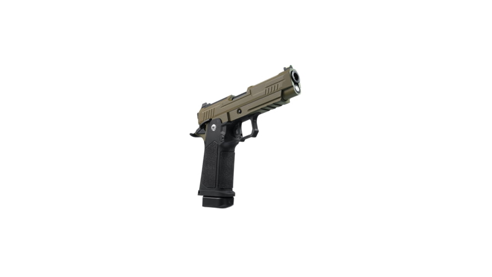 Arcturus Vanguard 4.3in Hi-Capa GBB Airsoft Pistol w/Optics Ready Slide, Black/Tan, AT-GHC-V4-OR-BT