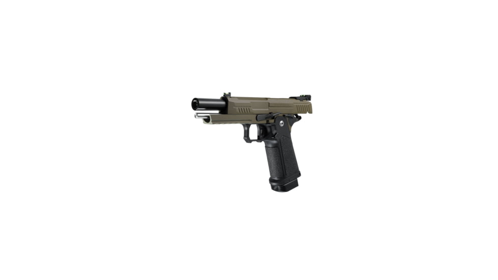 Arcturus Vanguard 5in Hi-Capa GBB Airsoft Pistol, Black/Tan, AT-GHC-V5-BT