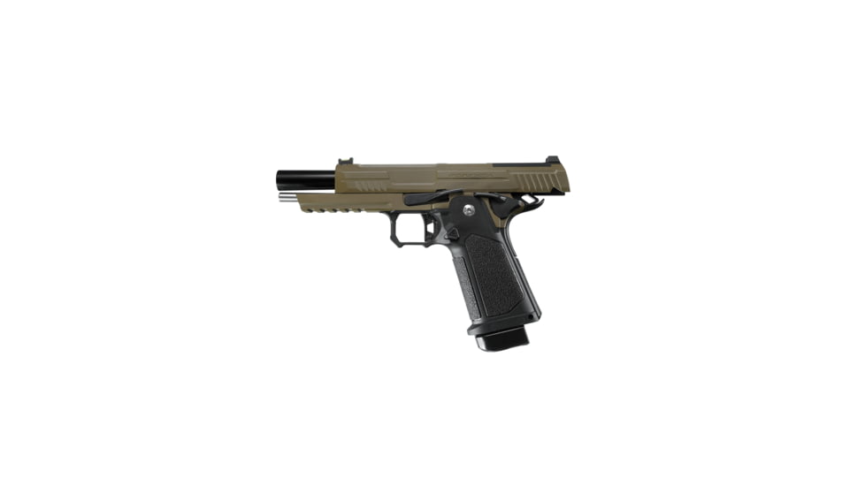 Arcturus Vanguard 5in Hi-Capa GBB Airsoft Pistol w/Optics Ready Slide, Black/Tan, AT-GHC-V5-OR-BT