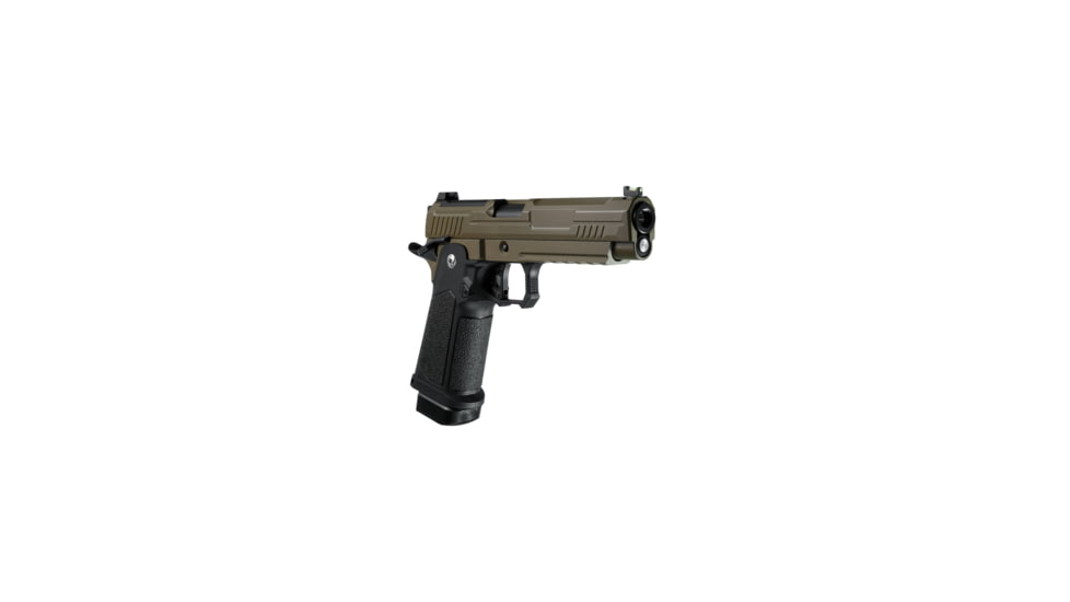 Arcturus Vanguard 5in Hi-Capa GBB Airsoft Pistol w/Optics Ready Slide, Black/Tan, AT-GHC-V5-OR-BT