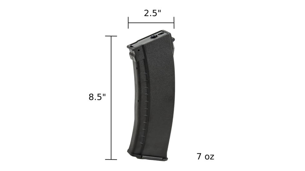 Arcturus Variable-Cap EMM Bakelite, AK74, 30/135 Rounds Rifle Magazine Kit, 5 Pack, Black, 135, MAG-K02-5P