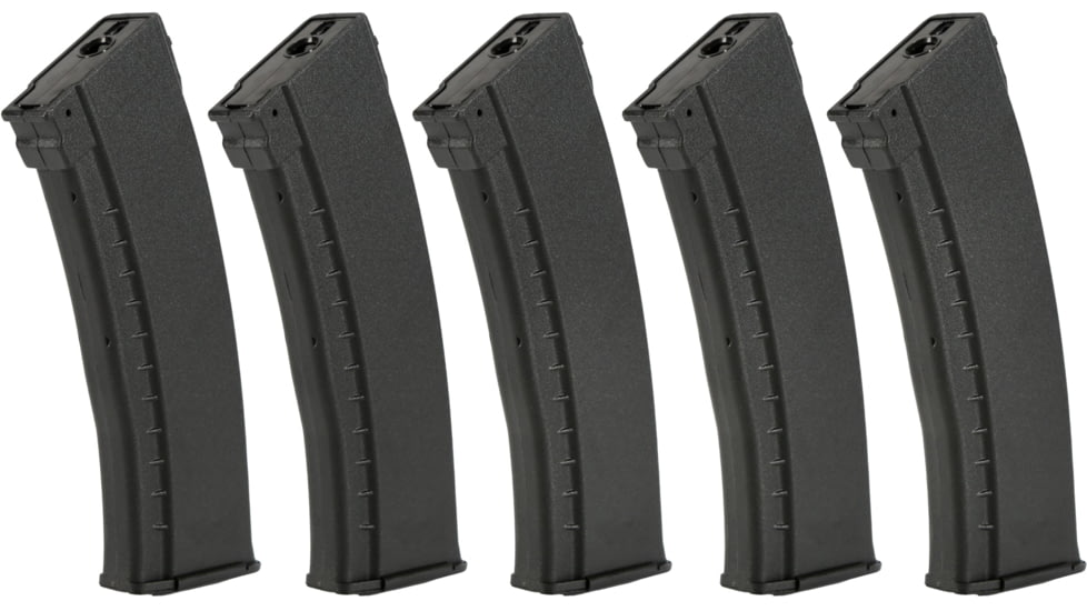 Arcturus Variable-Cap EMM Bakelite, AK74, 30/135 Rounds Rifle Magazine Kit, 5 Pack, Black, 135, MAG-K02-5P