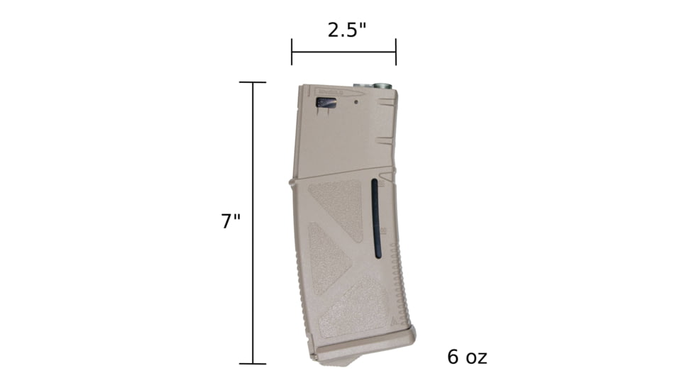 Arcturus Variable-Cap Windowed EMM AR MOD1, M4/M16, 30/130 Rounds, Rifle Magazine, FDE, 130, MAG-M1A-TN