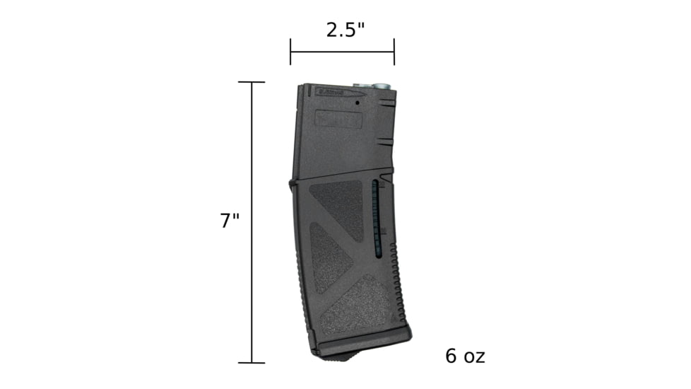 Arcturus Variable-Cap Windowed EMM MOD1, M4/M16, 30/130 Rounds, Rifle Magazine, Black, 130, MAG-M1A-BK-5P