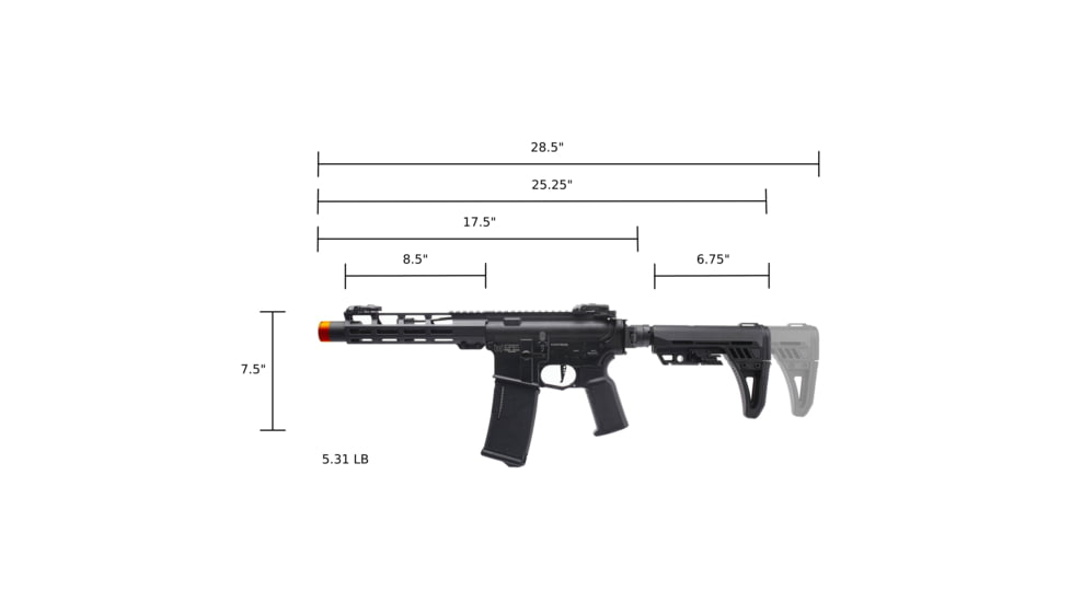 Arcturus X C.A.T. Ar-15 Explorer Ar Aeg, 8.5in, Black, AT-CAT-04