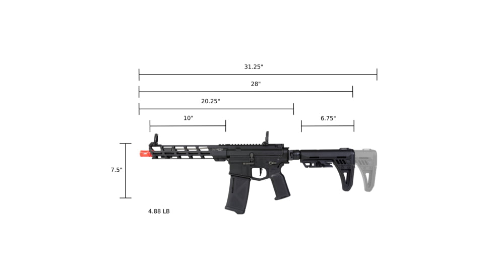 Arcturus X C.A.T. Ar-15 Versatile Ar Aeg, 10in, Black, AT-CAT-05