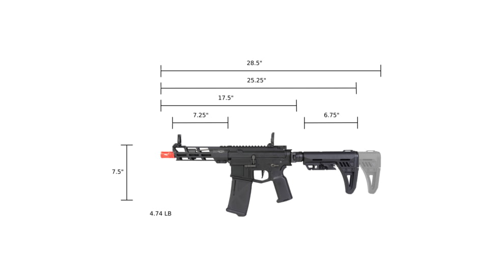 Arcturus X C.A.T. Ar-15 Versatile Ar Aeg, 8.5in, Black, AT-CAT-06