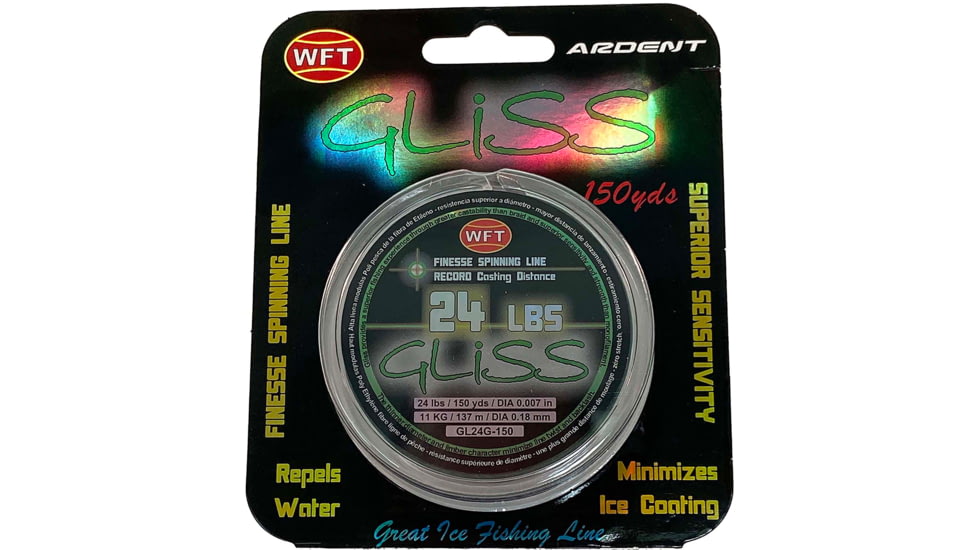 Ardent Gliss Ice Polyethylene Fishing Line, 24lb, 150yd Spool, Green, GL24G-150-ICE