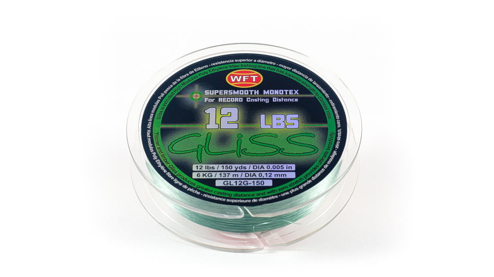 Ardent Gliss Polyethylene Fishing Line, 12lb, 150yd Spool, Green, GL12G-150