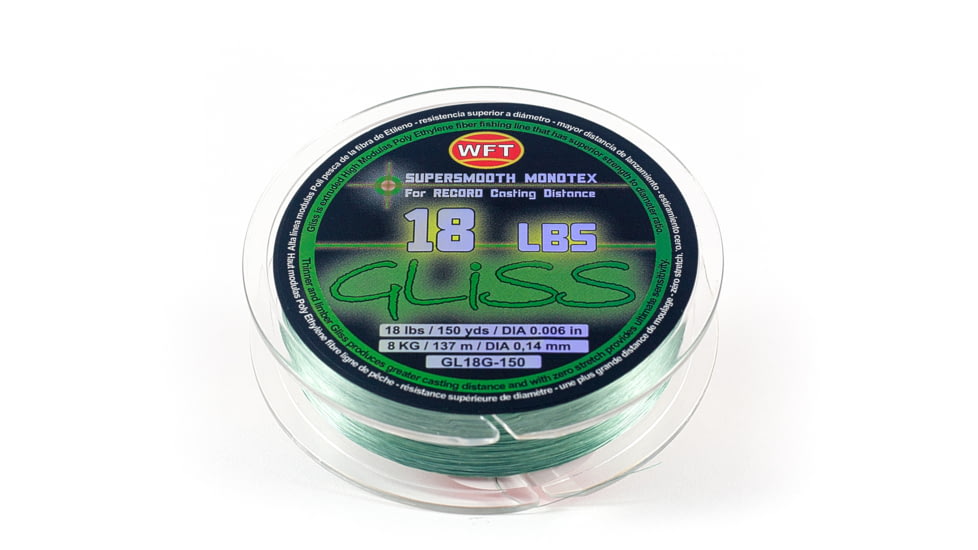 Ardent Gliss Polyethylene Fishing Line, 18lb, 150yd Spool, Green, GL18G-150