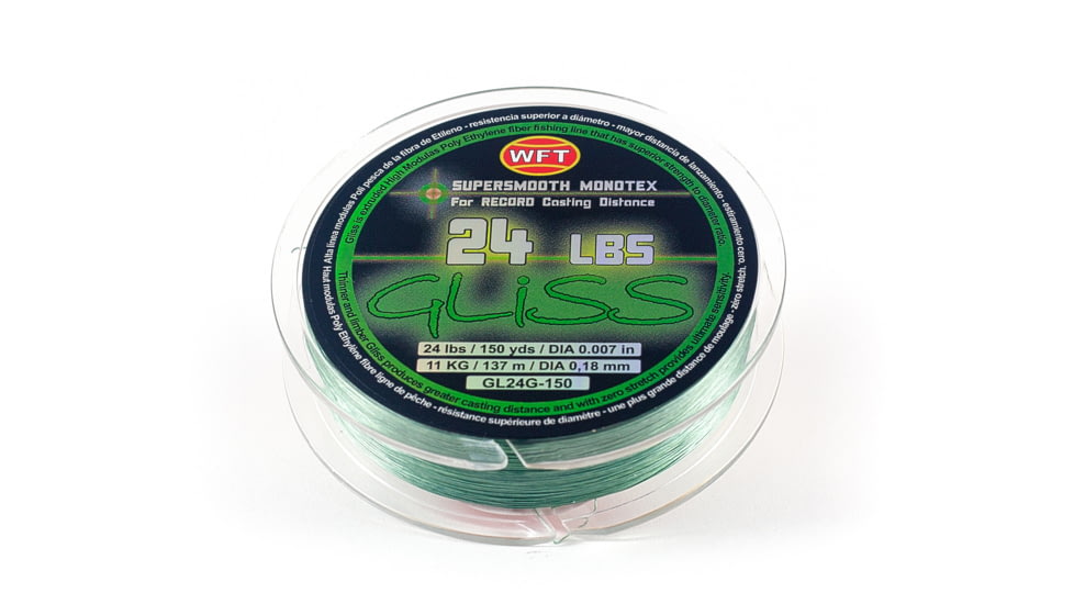 Ardent Gliss Polyethylene Fishing Line, 24lb, 150yd Spool, Green, GL24G-150