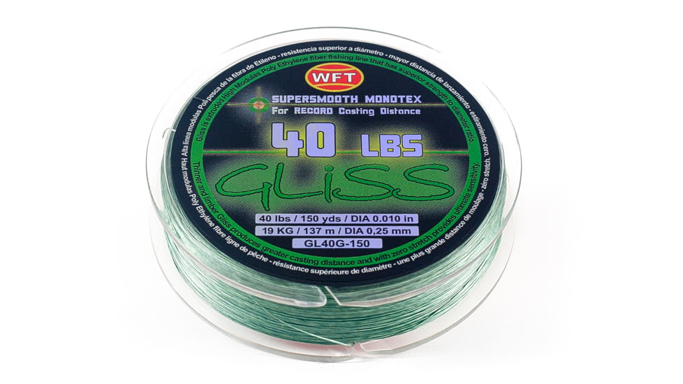 Ardent Gliss Polyethylene Fishing Line, 40lb, 150yd Spool, Green, GL40G-150