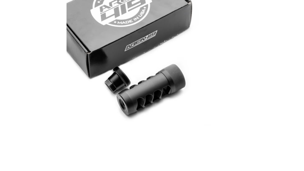 Area 419 Hellfire Match Muzzle Brake, 6mm, 5/8-24 Threads, Black Nitride, 419HFMAT-6-5824