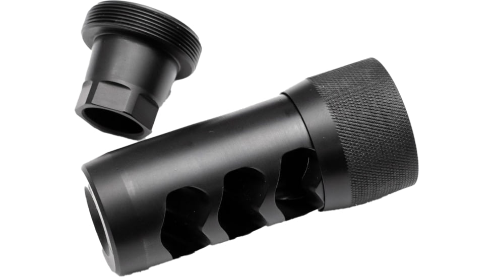 Area 419 Hellfire Self Timing Muzzle Brake, .338, 5/8-24, Nitride, Black, 419HF-BN-338-5824