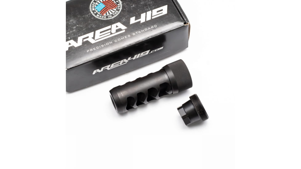 Area 419 Sidewinder Magnum Self Timing Muzzle Brake, 6.5 mm, Black Nitride, 419-SW-6.5-BN-5824