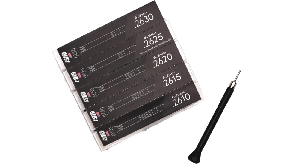 Area 419 ZERO Sizing Die Mandrel Kit, .22 Cal, Black, 419-Mandrels-224