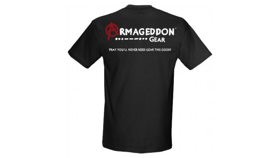 Armageddon Gear &quot;Pray You'll Never Need Gear This Good&quot; Logo T-Shirt, Black, 2X AGT002-2X