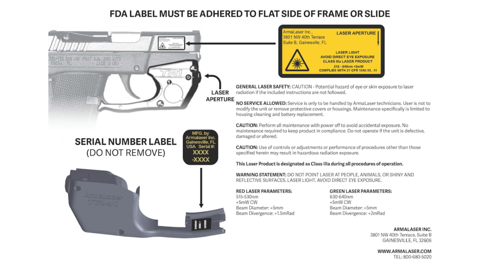 ArmaLaser Taurus PT111 / PT140 Gen 2 Laser Sights