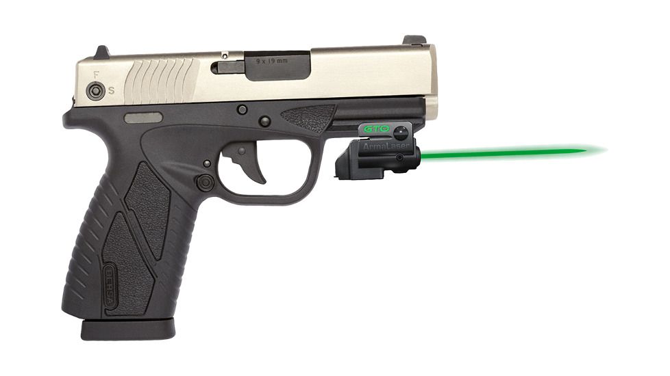 ArmaLaser GTO/FLX Finger Touch Green Laser Sight for Bersa BPCC, Black, GTOG/FLX07